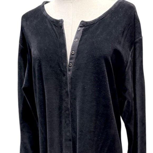 FLAX VTG 90s Y2K Velvet Black Maxi Dress Goth Jeanne Engelhart Womens Medium - Picture 3 of 10